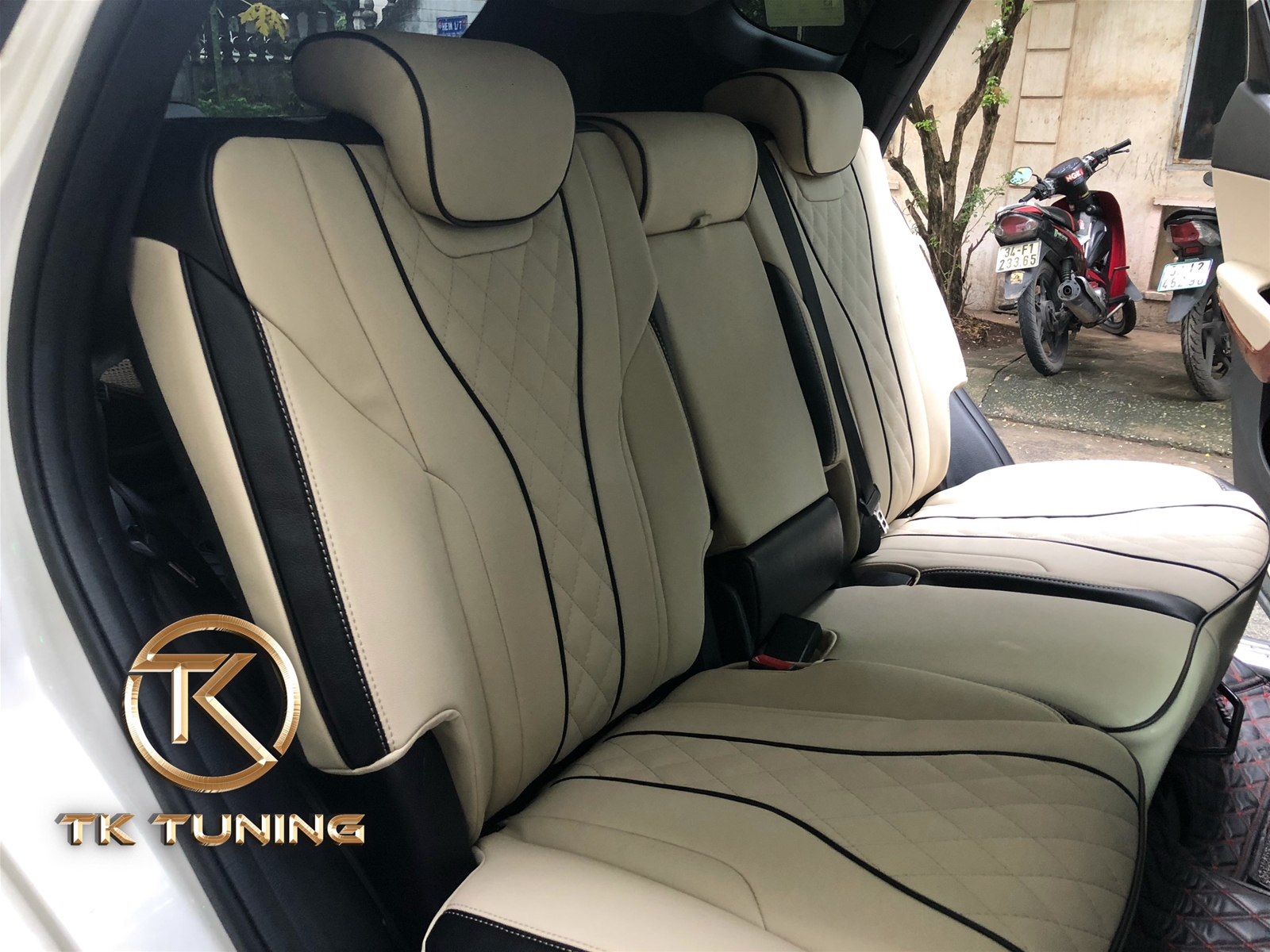 bọc ghế da hyundai santafe