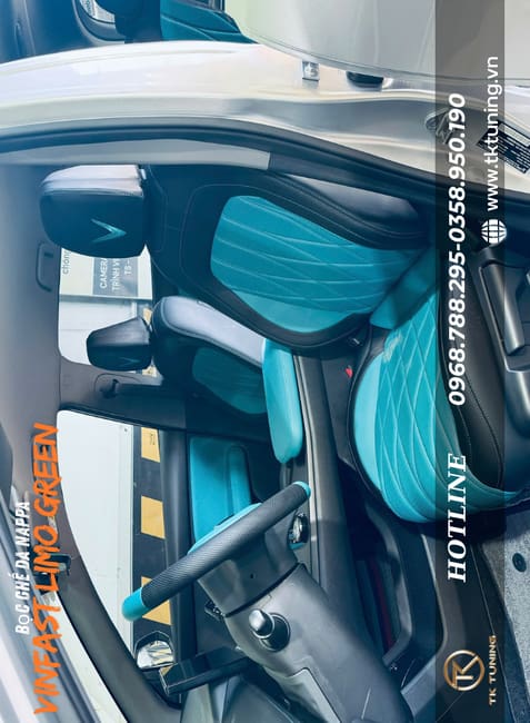 bọc ghế da cho vinfast limo green