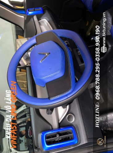 khâu da vô lăng cho vinfast limo green